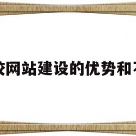 学校网站建设的优势和不足(学校网站优点)