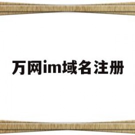 万网im域名注册(万网域名注册信息可以改邮箱吗)