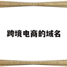 跨境电商的域名(跨境电商平台名称)