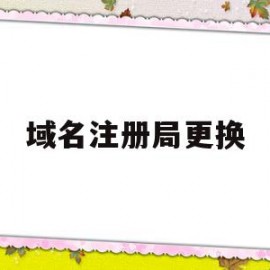 域名注册局更换(域名注册人可以变更吗)