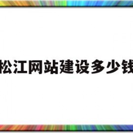 松江网站建设多少钱(松江网站建设多少钱一个)