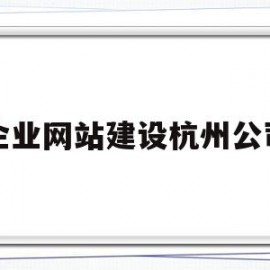 企业网站建设杭州公司(杭州网站建设的公司)