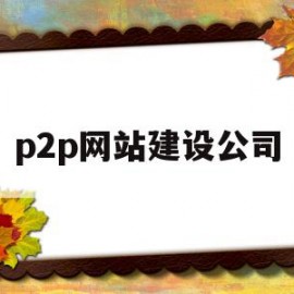 p2p网站建设公司(p2p平台搭建)