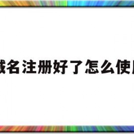 域名注册好了怎么使用(域名注册好了怎么使用手机)