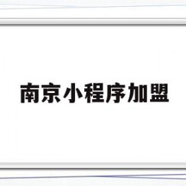 南京小程序加盟(小程序加盟的骗局)