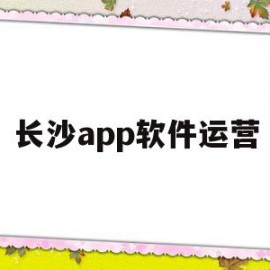 长沙app软件运营(长沙app软件运营公司)