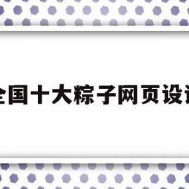 全国十大粽子网页设计(全国十大粽子网页设计图)