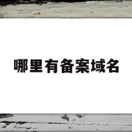 哪里有备案域名(哪里备案域名最快)