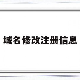 域名修改注册信息(域名注册人可以变更吗)