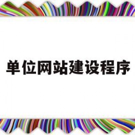 单位网站建设程序(企业网站建设方案范文)