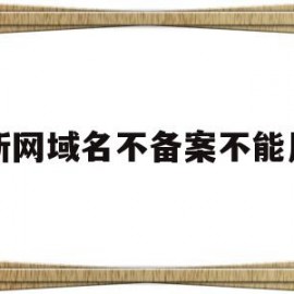 新网域名不备案不能用(域名不备案后面加端口能用吗)