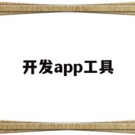 开发app工具(主流app开发工具)