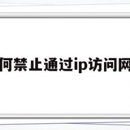 如何禁止通过ip访问网站的简单介绍