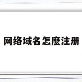 网络域名怎麽注册(网络域名)