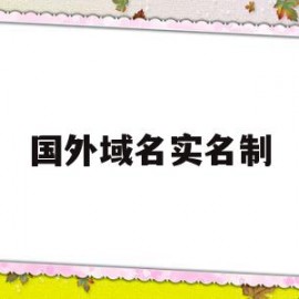 国外域名实名制(国外域名注册服务网站)