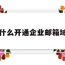 为什么开通企业邮箱域名(企业邮箱注册成功后域名是什么)