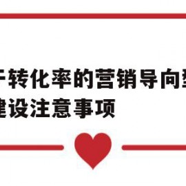 基于转化率的营销导向型网站建设注意事项(基于转化率的营销导向型网站建设注意事项包括)