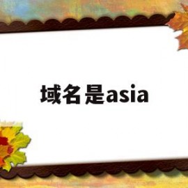 域名是asia(域名是网址吗)