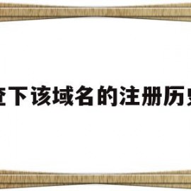 查下该域名的注册历史的简单介绍