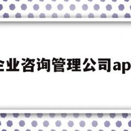 企业咨询管理公司app(企业咨询管理公司属于哪个行业)