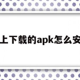 网上下载的apk怎么安装(网上下载的apk怎么安装到电脑)