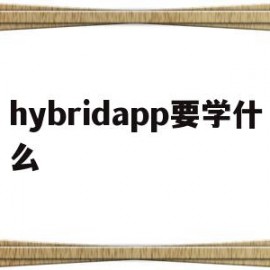 hybridapp要学什么(hybrid软件下载)