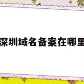 深圳域名备案在哪里(深圳生育备案在哪里办理)