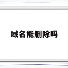 域名能删除吗(域名可以注销吗?)