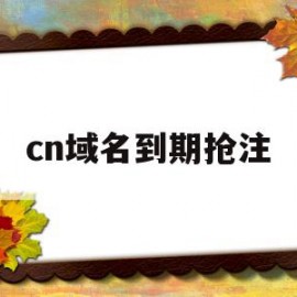 cn域名到期抢注(cn域名过期多久可以重新注册)