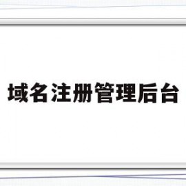 域名注册管理后台(域名注册管理中心网站)