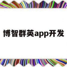 博智群英app开发(app软件开发公司哪家好)