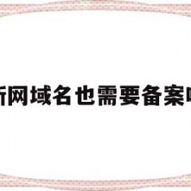 新网域名也需要备案吗(新网域名也需要备案吗知乎)