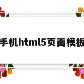 手机html5页面模板(html5制作手机端页面)