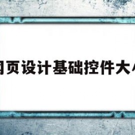 网页设计基础控件大小(网页设计基础控件大小怎么设置)
