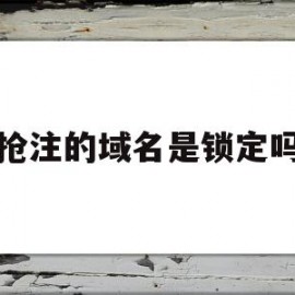 抢注的域名是锁定吗(域名抢注行为都是违法行为)