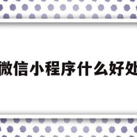 微信小程序什么好处(微信小程序有什么意义)