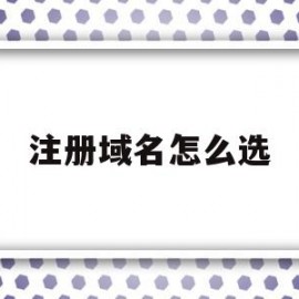注册域名怎么选(注册域名怎么选用)