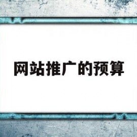 网站推广的预算(网站推广的预算怎么算)