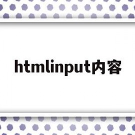 htmlinput内容(htmlinput取消边框)
