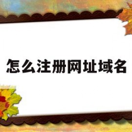 怎么注册网址域名(注册网址域名要钱吗)