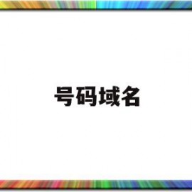 号码域名(号码域名查询)