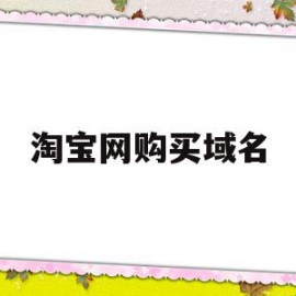 淘宝网购买域名(淘宝域名设置在哪里)