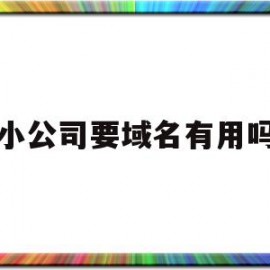 小公司要域名有用吗(公司注册域名注意事项)
