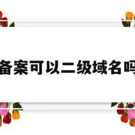 备案可以二级域名吗(备案可以二级域名吗)