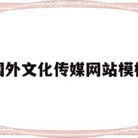 国外文化传媒网站模板(国外文化传媒网站模板推荐)