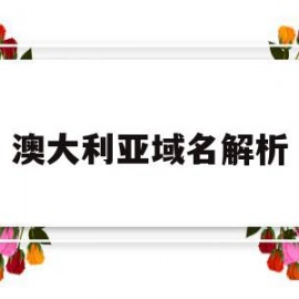 澳大利亚域名解析(澳大利亚域名解析软件)