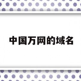 中国万网的域名(中国万网域名注册)