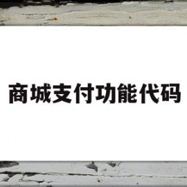 商城支付功能代码(购物商城代码)