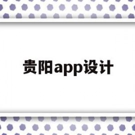 贵阳app设计(贵阳app软件开发)