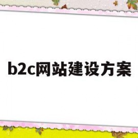 b2c网站建设方案(b2c电子商务网站设计)